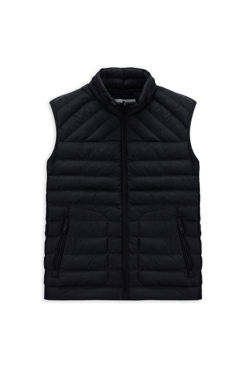 Koyu Lacivert Slim Fit Dik Yaka Fermuarlı Kapitone Spor Yelek