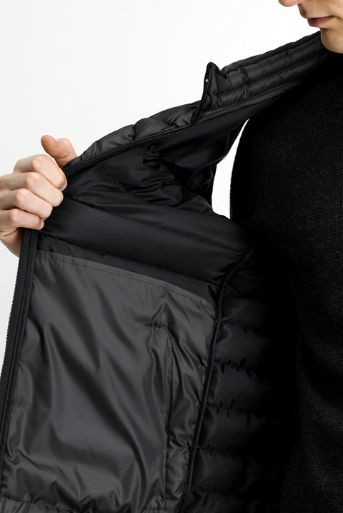 Orta Antrasit Dik Yaka Fermuarlı Kapitone Spor Yelek