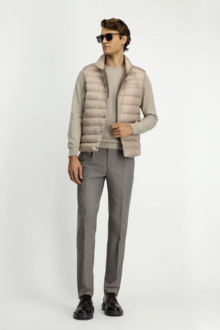  Açık Bej Kapitone Spor Yelek