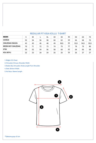  Açık Bej Bisiklet Yaka Regular Fit Nakışlı Likralı Esnek Tişört