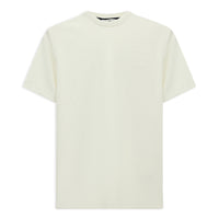 Ekru Bisiklet Yaka Regular Fit Nakışlı Likralı Esnek Tişört