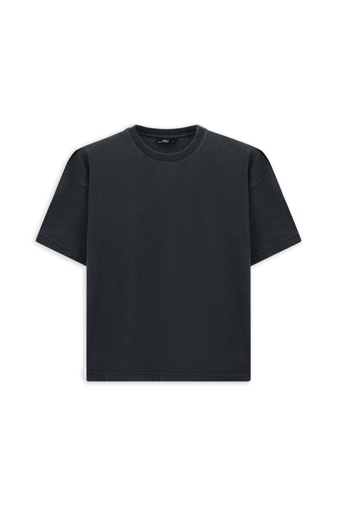 Orta Antrasit Bisiklet Yaka Oversize Ekstra Rahat Kesim Ekstra Rahat Kesim Pamuk Tişört