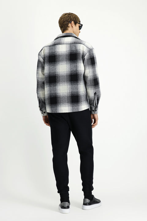 Siyah Desenli Pamuklu Sweatpant / Eşofman Altı