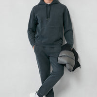 Orta Antrasit Desenli Pamuklu Sweatpant / Eşofman Altı