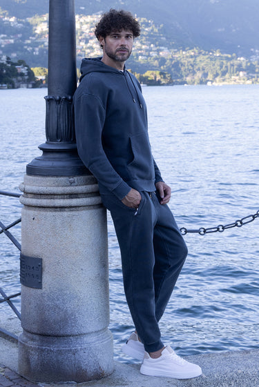  Orta Antrasit Desenli Pamuklu Sweatpant / Eşofman Altı