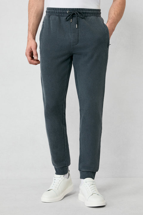 Orta Antrasit Desenli Pamuklu Sweatpant / Eşofman Altı