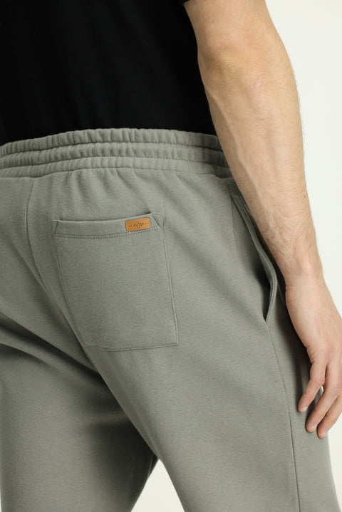 Açık Haki Beli Lastikli İpli Cepli Pamuklu Sweatpant / Eşofman Altı