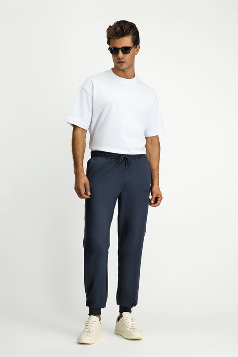 Koyu Füme Regular Fit Pamuklu Baskılı Sweatpant / Eşofman Altı