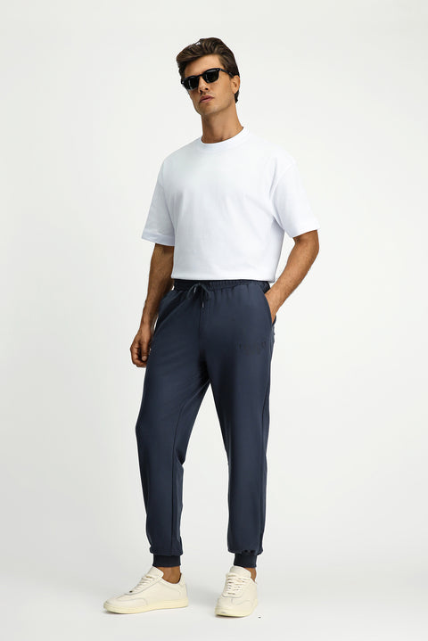 Koyu Füme Regular Fit Pamuklu Baskılı Sweatpant / Eşofman Altı