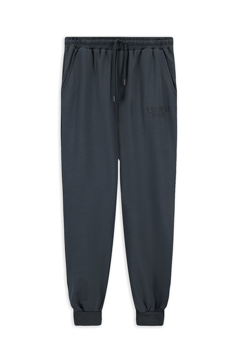 Koyu Füme Regular Fit Pamuklu Baskılı Sweatpant / Eşofman Altı