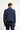 Orta Lacivert Polo Yaka Regular Fit Desenli Fermuarlı Pamuklu Sweatshirt