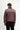 Koyu Bordo Yarım Balıkçı Yaka Yaka Regular Fit Desenli Fermuarlı Pamuklu Sweatshirt