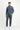  İndigo Melanj Yarım Balıkçı Yaka Yaka Regular Fit Fermuarlı Pamuklu Sweatshirt