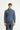  İndigo Melanj Yarım Balıkçı Yaka Yaka Regular Fit Fermuarlı Pamuklu Sweatshirt