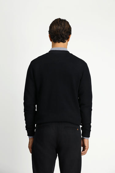 Siyah Fermuarlı Desenli Pamuk Bomber Sweatshirt