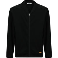 Siyah Fermuarlı Desenli Pamuk Sweatshirt