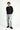 Siyah Bisiklet Yaka Regular Fit Desenli Pamuklu Sweatshirt