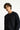 Siyah Bisiklet Yaka Regular Fit Desenli Pamuklu Sweatshirt