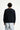Siyah Bisiklet Yaka Regular Fit Desenli Pamuklu Sweatshirt