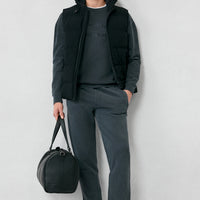 Orta Antrasit Bisiklet Yaka Oversize Ekstra Rahat Kesim Nakış Desenli Pamuk Sweatshırt