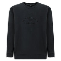 Orta Antrasit Bisiklet Yaka Oversize Ekstra Rahat Kesim Nakış Desenli Pamuk Sweatshırt