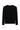 Siyah Bisiklet Yaka Loose Fit Desenli Pamuklu Sweatshirt