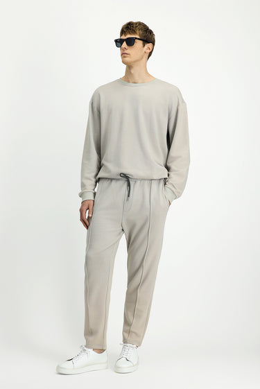  Taş Bisiklet Yaka Regular Fit Pamuklu Sweatshirt