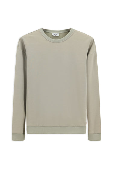 Taş Bisiklet Yaka Regular Fit Pamuklu Sweatshirt
