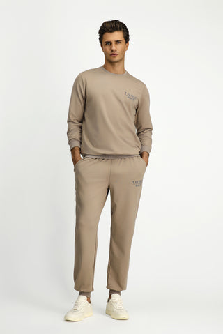  Orta Vizon Bisiklet Yaka Regular Fit Baskılı Pamuklu Sweatshirt