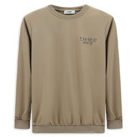Orta Vizon Bisiklet Yaka Regular Fit Baskılı Pamuklu Sweatshirt