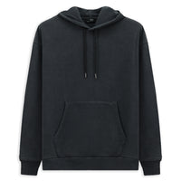 Orta Antrasit Kapüşonlu Oversize Ekstra Rahat Kesim Pamuk Sweatshirt