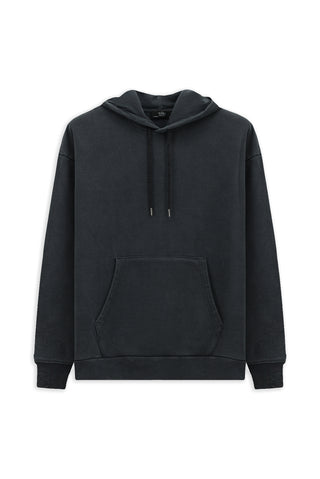  Orta Antrasit Kapüşonlu Oversize Ekstra Rahat Kesim Pamuk Sweatshirt