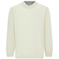 Ekru Yarım Balıkçı Yaka Regular Fit Pamuklu Örme Triko Kazak