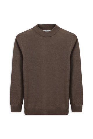  Orta Vizon Yarım Balıkçı Yaka Regular Fit Pamuklu Örme Triko Kazak