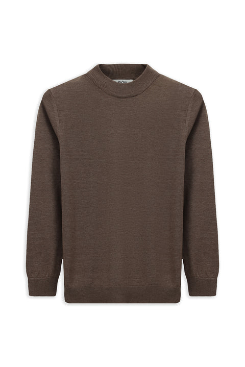 Orta Vizon Yarım Balıkçı Yaka Regular Fit Pamuklu Örme Triko Kazak