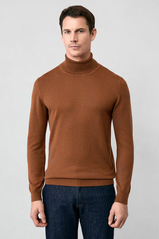  Tarçın  Balıkçı Yaka Regular Fit Pamuklu Örme Triko Kazak