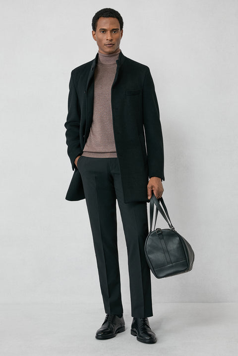 Orta Vizon Balıkçı Yaka Regular Fit Pamuklu Örme Triko Kazak