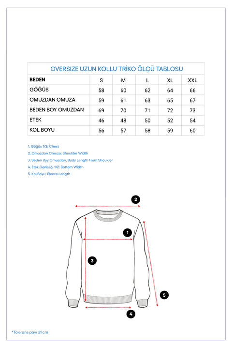 Siyah Polo Yaka Oversize Ekstra Rahat Kesim Çizgili Triko Kazak