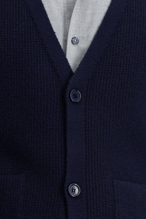 Koyu Lacivert V Yaka Triko Yelek