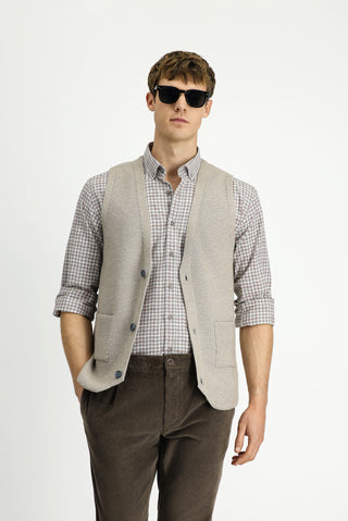  Orta Vizon V Yaka Triko Yelek