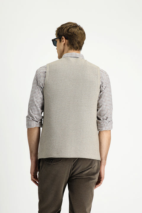 Orta Vizon V Yaka Triko Yelek