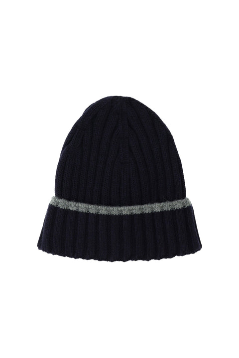 Koyu Lacivert Yünlü Bere