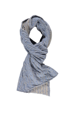  Aç?k Mavi Melanj Yünlü Desenli Atk? & Bere & Eldiven Tak?m?-Ki??l?