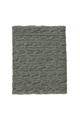  Küf Ye?ili Yünlü Desenli Atk? & Bere & Eldiven Tak?m?-Ki??l?