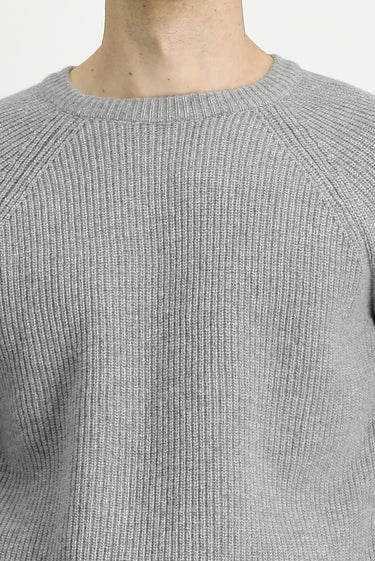 Açık Gri Melanj Yünlü Atkı Bere Takımı