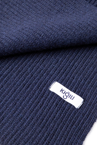  Koyu Lacivert Yünlü Atkı & Bere Takımı