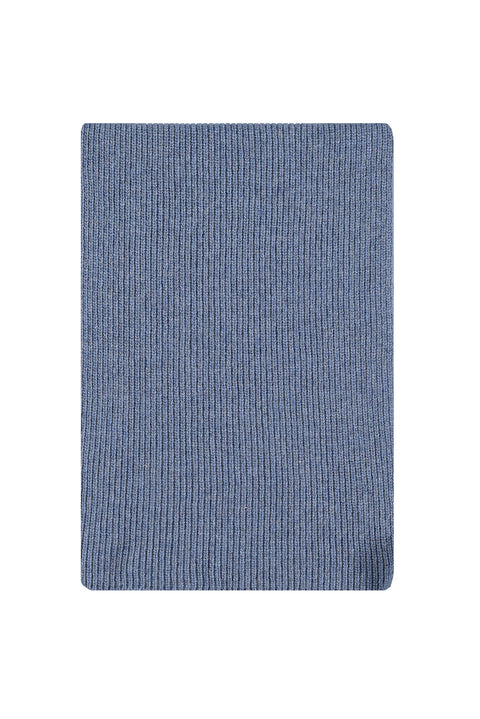 Havacı Mavi Melanj Yünlü Atkı & Bere Takımı