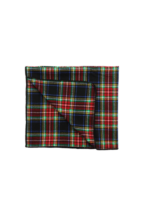 Koyu Kırmızı Örme Ekose Tv Battaniyesi