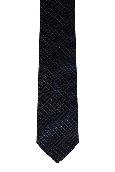 Koyu Kahve Desenli Kravat