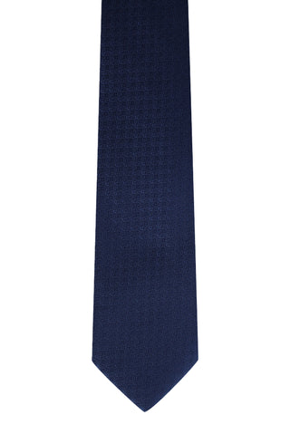  Koyu Lacivert Desenli Kravat